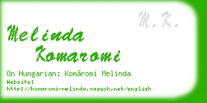 melinda komaromi business card