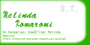 melinda komaromi business card